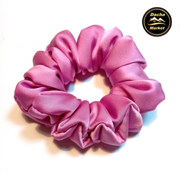 Объемная шелковая резинка для волос Max цвет Розовый 1003
